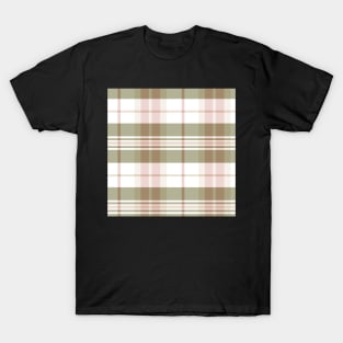 Cottagecore Aesthetic Arable 2 Hand Drawn Textured Plaid Pattern T-Shirt